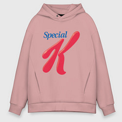 Толстовка оверсайз мужская Special k merch Essential, цвет: пыльно-розовый