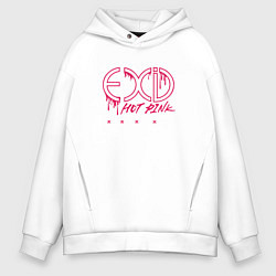 Толстовка оверсайз мужская EXID Hot Pink, цвет: белый