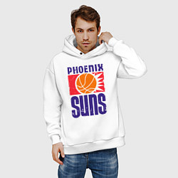 Толстовка оверсайз мужская Phoenix Suns, цвет: белый — фото 2