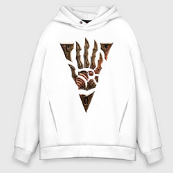 Толстовка оверсайз мужская Символ Морровинда, цвет: белый