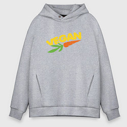 Толстовка оверсайз мужская Vegan Life, цвет: меланж
