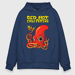 Толстовка оверсайз мужская RED HOT CHILI PEPPERS, цвет: тёмно-синий