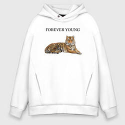 Толстовка оверсайз мужская Forever young, цвет: белый