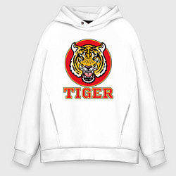 Толстовка оверсайз мужская Tiger Japan, цвет: белый