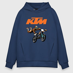 Толстовка оверсайз мужская KTM МОТОКРОСС Z, цвет: тёмно-синий