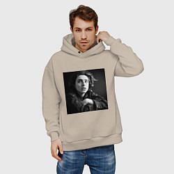 Толстовка оверсайз мужская Timothee Chalamet, цвет: миндальный — фото 2