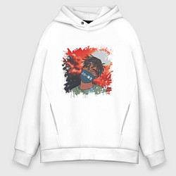 Толстовка оверсайз мужская Listhrop Scarlxrd Z, цвет: белый