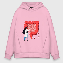 Толстовка оверсайз мужская Мой внутренний мир, цвет: светло-розовый