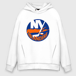 Толстовка оверсайз мужская NY ISLANDERS, цвет: белый