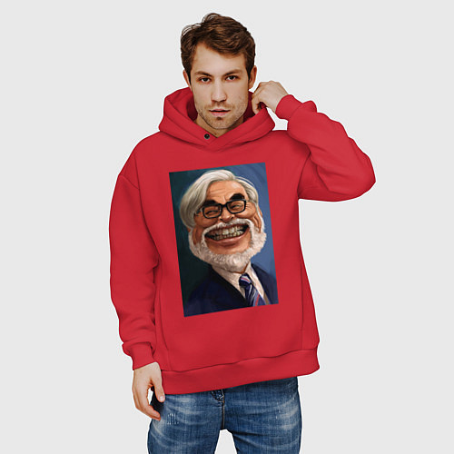 Мужское худи оверсайз Hayao / Красный – фото 3