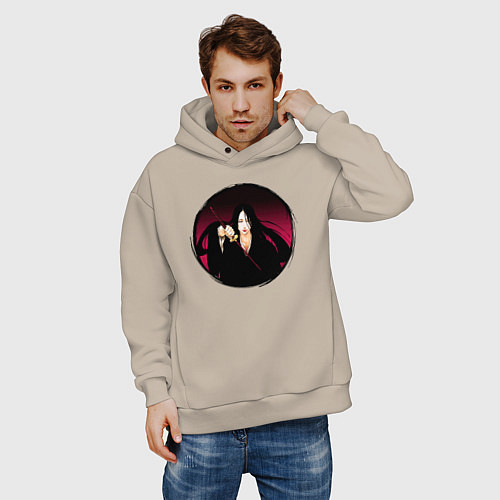 Мужское худи оверсайз Банкай Унаханы Блич / Миндальный – фото 3