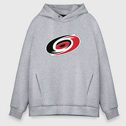 Толстовка оверсайз мужская Каролина Харрикейнз логотип, цвет: меланж