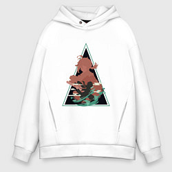 Толстовка оверсайз мужская Genshin Impact KazuhaКадзуха, цвет: белый