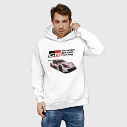 Толстовка оверсайз мужская Toyota Gazoo Racing Team, Finland, цвет: белый — фото 2
