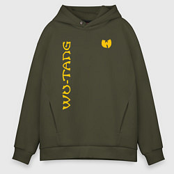 Толстовка оверсайз мужская WU TANG CLAN LOGO YELLOW, цвет: хаки