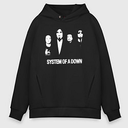 Толстовка оверсайз мужская Состав группы System of a Down, цвет: черный