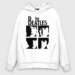 Толстовка оверсайз мужская The Beatles - legendary group!, цвет: белый