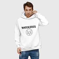 Толстовка оверсайз мужская Watch Dogs, цвет: белый — фото 2