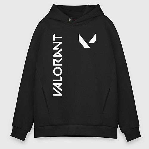 Мужское худи оверсайз Valorant - Logo / Черный – фото 1