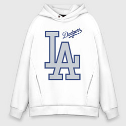 Толстовка оверсайз мужская Los Angeles Dodgers - baseball team, цвет: белый