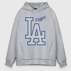 Толстовка оверсайз мужская Los Angeles Dodgers - baseball team, цвет: меланж