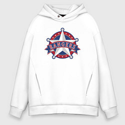 Толстовка оверсайз мужская Texas Rangers -baseball team, цвет: белый