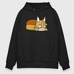 Толстовка оверсайз мужская Сенко хлеб, цвет: черный