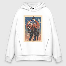 Толстовка оверсайз мужская Yoru art, цвет: белый
