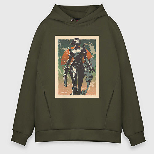 Мужское худи оверсайз Viper Valorant Art / Хаки – фото 1