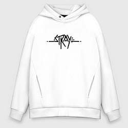 Толстовка оверсайз мужская Stray Logo, цвет: белый