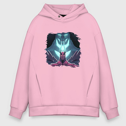 Мужское худи оверсайз Террорблэйд арт / Светло-розовый – фото 1