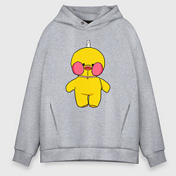 Толстовка оверсайз мужская Уточка Lalafanfan Лалафанфан, цвет: меланж