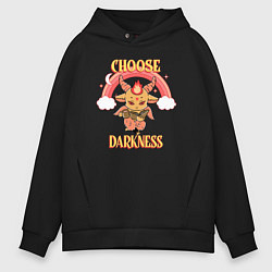 Толстовка оверсайз мужская Choose Darkness, цвет: черный