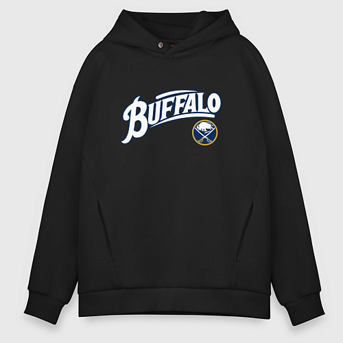 Мужское худи оверсайз Баффало Сейберз , Buffalo Sabres / Черный – фото 1