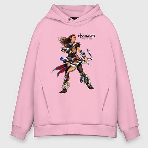 Мужское худи оверсайз Элой с луком Horizon / Светло-розовый – фото 1