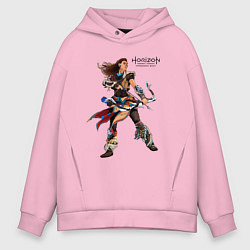 Толстовка оверсайз мужская Элой с луком Horizon, цвет: светло-розовый