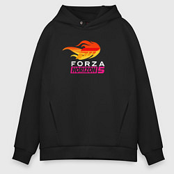 Толстовка оверсайз мужская Forza Horizon 5 logo, цвет: черный