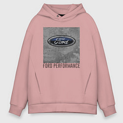 Толстовка оверсайз мужская Ford Performance, цвет: пыльно-розовый