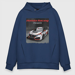 Толстовка оверсайз мужская Honda Motorsport Racing Team, цвет: тёмно-синий