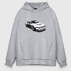 Толстовка оверсайз мужская Nissan Silvia S13 RB, цвет: меланж
