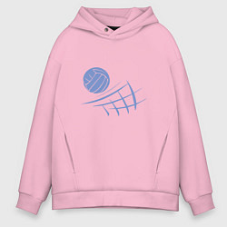 Толстовка оверсайз мужская Volleyball Block, цвет: светло-розовый