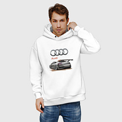 Толстовка оверсайз мужская Audi Racing team, цвет: белый — фото 2