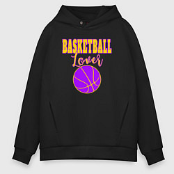 Толстовка оверсайз мужская Basketball Lover, цвет: черный