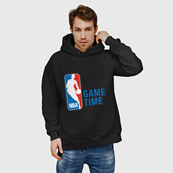 Толстовка оверсайз мужская NBA Game Time, цвет: черный — фото 2