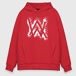 Толстовка оверсайз мужская Alan Walker АЛАН УОКЕР, цвет: красный