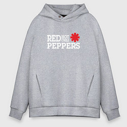 Толстовка оверсайз мужская RHCP Logo Red Hot Chili Peppers, цвет: меланж