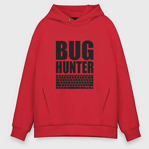 Мужское худи оверсайз Bug Хантер / Красный – фото 1