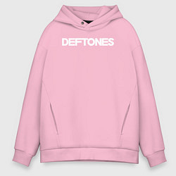 Толстовка оверсайз мужская Deftones hard rock, цвет: светло-розовый