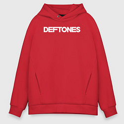 Толстовка оверсайз мужская Deftones hard rock, цвет: красный