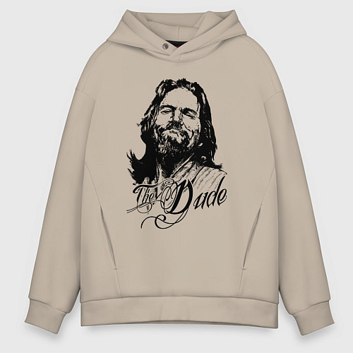 Мужское худи оверсайз The Big Dude / Миндальный – фото 1